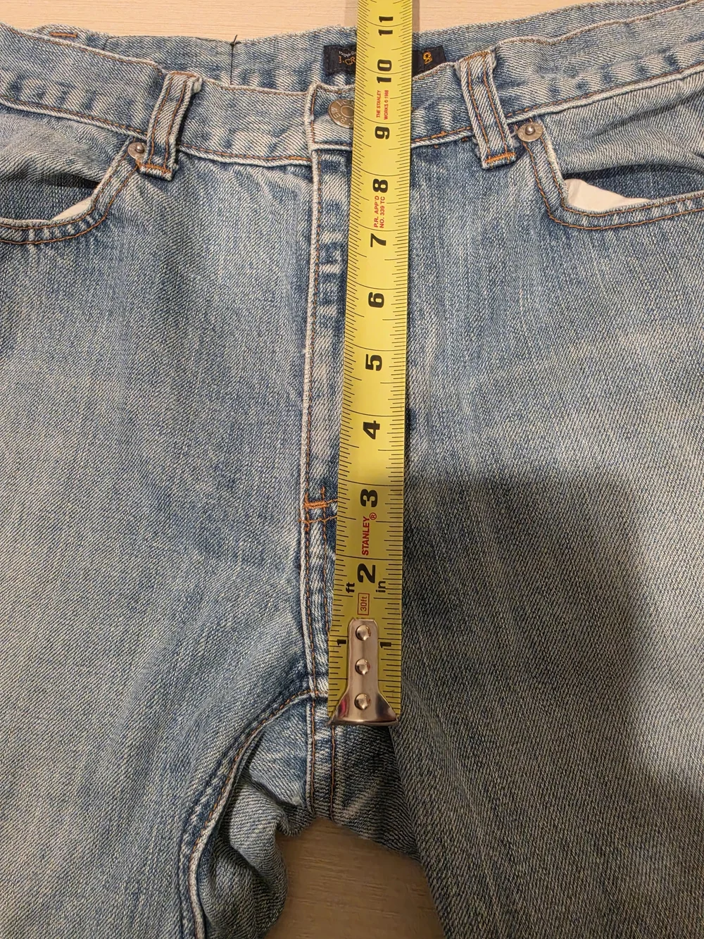 Vintage J. Crew 100% Cotton Flare Bootcut Jeans Size 8 Light Medium Wash Y2K